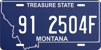 MT license plate 912504F