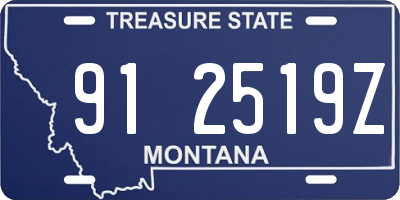 MT license plate 912519Z