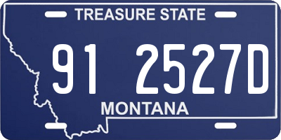 MT license plate 912527D