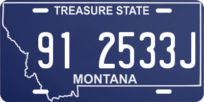 MT license plate 912533J