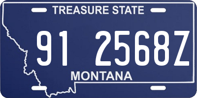 MT license plate 912568Z