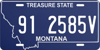 MT license plate 912585V
