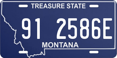 MT license plate 912586E