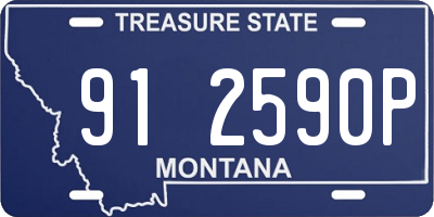 MT license plate 912590P