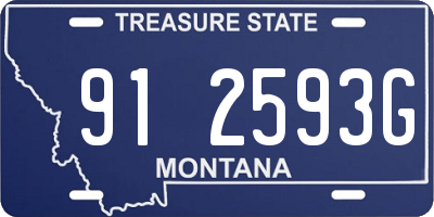 MT license plate 912593G
