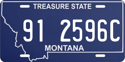 MT license plate 912596C