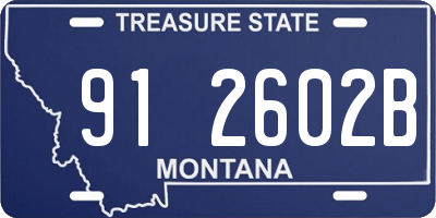 MT license plate 912602B