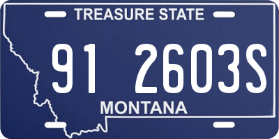 MT license plate 912603S