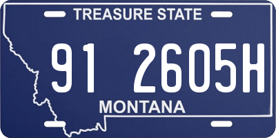 MT license plate 912605H