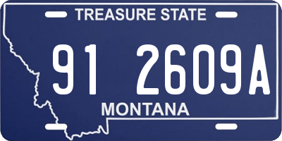 MT license plate 912609A