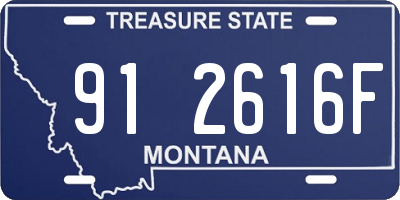 MT license plate 912616F