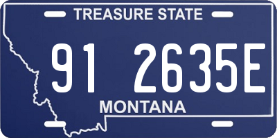 MT license plate 912635E