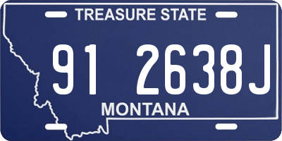 MT license plate 912638J