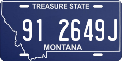 MT license plate 912649J