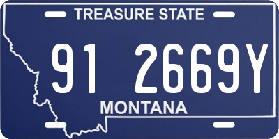MT license plate 912669Y