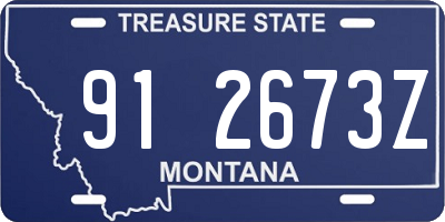 MT license plate 912673Z