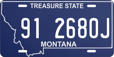 MT license plate 912680J