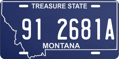 MT license plate 912681A