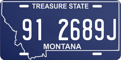 MT license plate 912689J