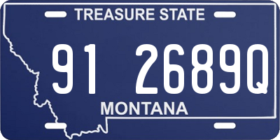 MT license plate 912689Q