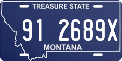 MT license plate 912689X