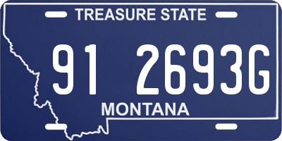 MT license plate 912693G