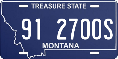 MT license plate 912700S