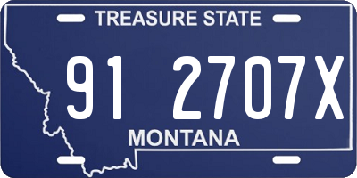 MT license plate 912707X