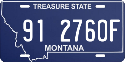 MT license plate 912760F