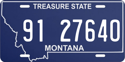 MT license plate 912764O