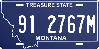 MT license plate 912767M