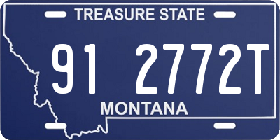 MT license plate 912772T