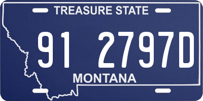 MT license plate 912797D