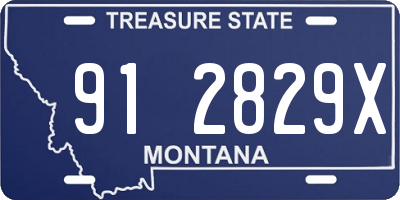 MT license plate 912829X