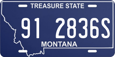 MT license plate 912836S