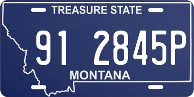 MT license plate 912845P