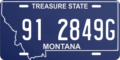 MT license plate 912849G