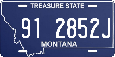 MT license plate 912852J