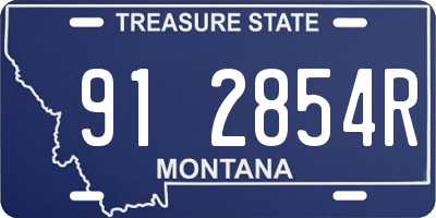 MT license plate 912854R