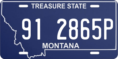 MT license plate 912865P