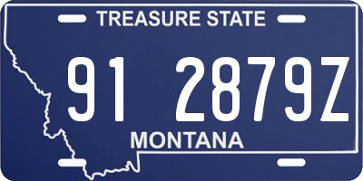 MT license plate 912879Z