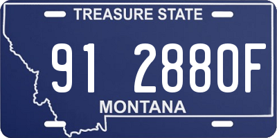 MT license plate 912880F