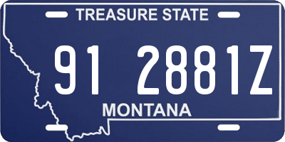 MT license plate 912881Z