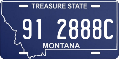 MT license plate 912888C