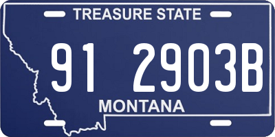 MT license plate 912903B