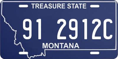 MT license plate 912912C