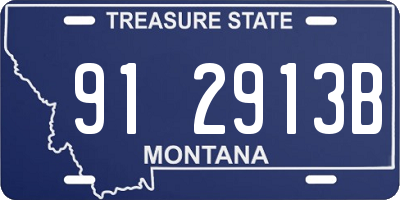 MT license plate 912913B