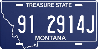 MT license plate 912914J