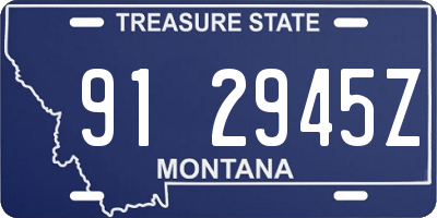 MT license plate 912945Z