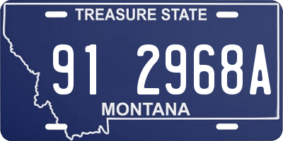 MT license plate 912968A